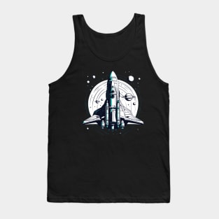 Space ship explorer galaxy adventurer design Tank Top